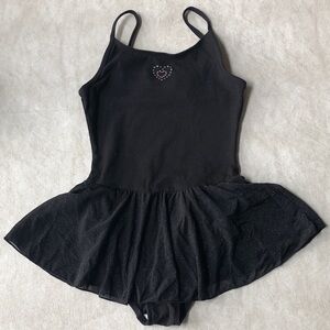 FreeStyle Skirted Camisole Black Girls Ballet Dresses Black Leotards Size M 7/8